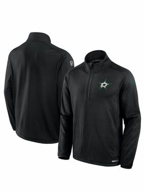 Men's XL Dallas Stars Fanatics Black Authentic Pro Rink Quarter-Zip Top EUC